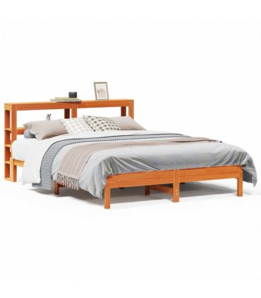 vidaXL Bed Frame without Mattress Wax Brown 160x200 cm Solid Wood Pine