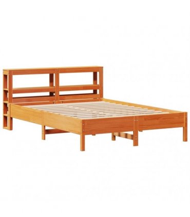 vidaXL Bed Frame without Mattress Wax Brown 160x200 cm Solid Wood Pine