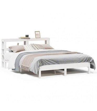 vidaXL Bed Frame without Mattress White 150x200 cm Solid Wood Pine