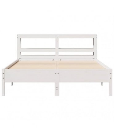 vidaXL Bed Frame without Mattress White 150x200 cm Solid Wood Pine
