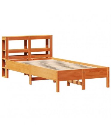 vidaXL Bed Frame without Mattress Wax Brown 100x200 cm Solid Wood Pine