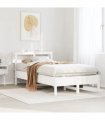 vidaXL Bed Frame without Mattress White 75x190 cm Solid Wood Pine