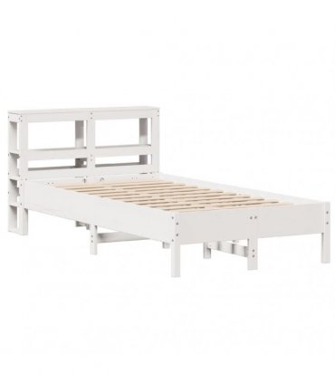 vidaXL Bed Frame without Mattress White 75x190 cm Solid Wood Pine