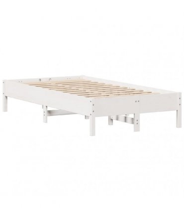 vidaXL Bed Frame without Mattress White 75x190 cm Solid Wood Pine