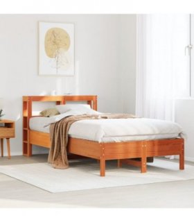 vidaXL Bed Frame without Mattress Wax Brown 75x190 cm Solid Wood Pine