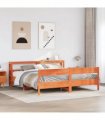vidaXL Bed Frame without Mattress Wax Brown 180x200 cm Solid Wood Pine