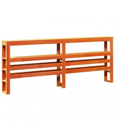 vidaXL Bed Frame without Mattress Wax Brown 180x200 cm Solid Wood Pine