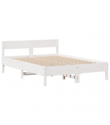 vidaXL Bed Frame without Mattress White 150x200 cm Solid Wood Pine