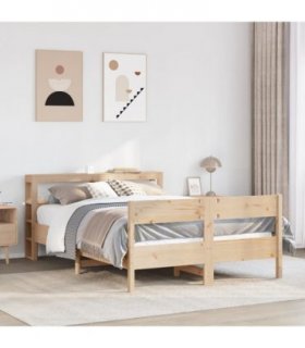vidaXL Bed Frame without Mattress 140x200 cm Solid Wood Pine