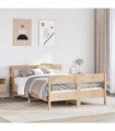 vidaXL Bed Frame without Mattress 140x200 cm Solid Wood Pine