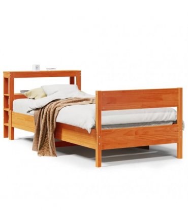 vidaXL Bed Frame without Mattress Wax Brown 75x190 cm Solid Wood Pine