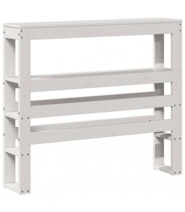vidaXL Bed Frame with Headboard White 75x190 cm Solid Wood Pine