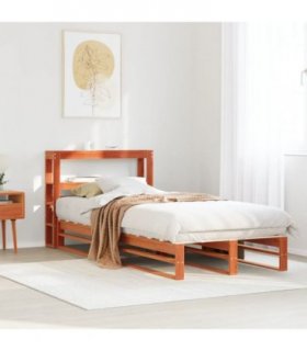 vidaXL Bed Frame without Mattress Wax Brown 100x200 cm Solid Wood Pine
