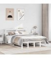 vidaXL Bed Frame without Mattress White 150x200 cm Solid Wood Pine