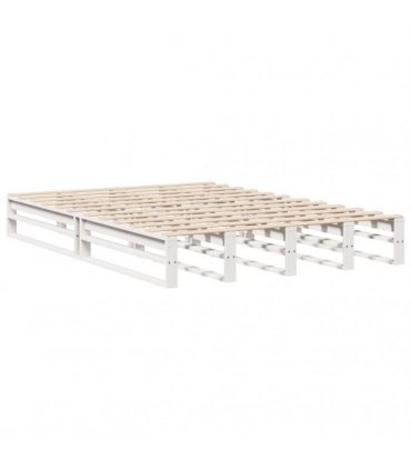 vidaXL Bed Frame without Mattress White 150x200 cm Solid Wood Pine