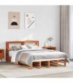 vidaXL Bed Frame without Mattress Wax Brown 150x200 cm Solid Wood Pine