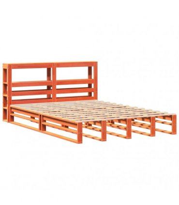 vidaXL Bed Frame without Mattress Wax Brown 150x200 cm Solid Wood Pine