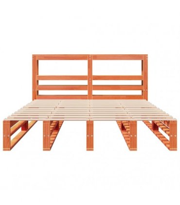 vidaXL Bed Frame without Mattress Wax Brown 160x200 cm Solid Wood Pine