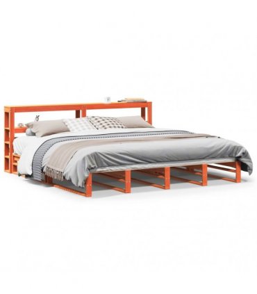 vidaXL Bed Frame without Mattress Wax Brown 180x200 cm Solid Wood Pine