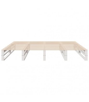 vidaXL Bed Frame without Mattress White 200x200 cm Solid Wood Pine