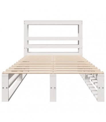 vidaXL Bed Frame without Mattress White 75x190 cm Solid Wood Pine