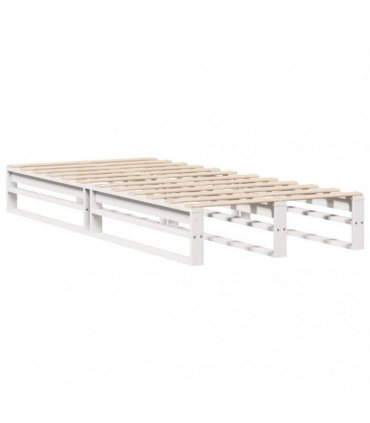 vidaXL Bed Frame without Mattress White 75x190 cm Solid Wood Pine