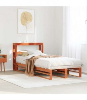 vidaXL Bed Frame without Mattress Wax Brown 75x190 cm Solid Wood Pine