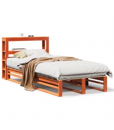vidaXL Bed Frame without Mattress Wax Brown 75x190 cm Solid Wood Pine