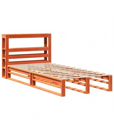 vidaXL Bed Frame without Mattress Wax Brown 75x190 cm Solid Wood Pine