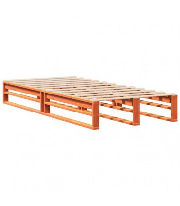 vidaXL Bed Frame without Mattress Wax Brown 75x190 cm Solid Wood Pine