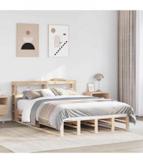 vidaXL Bed Frame without Mattress 140x190 cm Solid Wood Pine