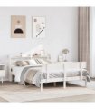 vidaXL Bed Frame without Mattress White 135x190 cm Solid Wood Pine