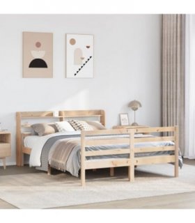 vidaXL Bed Frame with Headboard without Mattress 150x200 cm