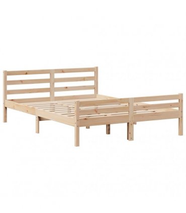 vidaXL Bed Frame with Headboard without Mattress 150x200 cm