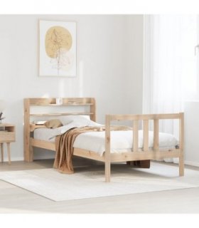 vidaXL Bed Frame with Headboard without Mattress 90x190 cm