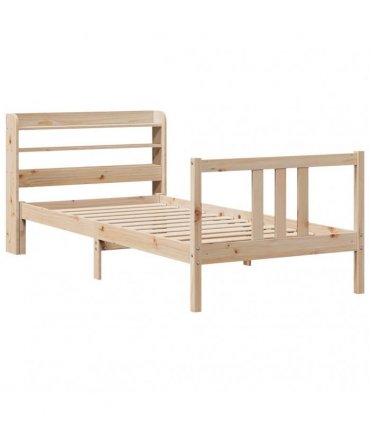 vidaXL Bed Frame with Headboard without Mattress 90x190 cm