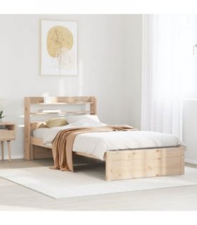 vidaXL Bed Frame with Headboard without Mattress 75x190 cm