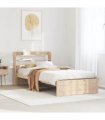 vidaXL Bed Frame with Headboard without Mattress 75x190 cm