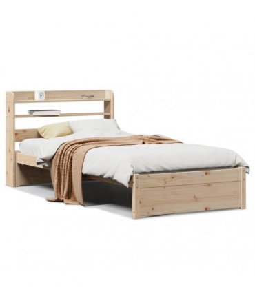 vidaXL Bed Frame with Headboard without Mattress 75x190 cm