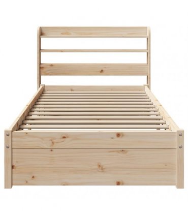vidaXL Bed Frame with Headboard without Mattress 75x190 cm