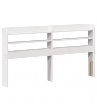vidaXL Bed Frame with Headboard without Mattress White 140x190 cm