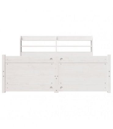vidaXL Bed Frame with Headboard without Mattress White 150x200 cm