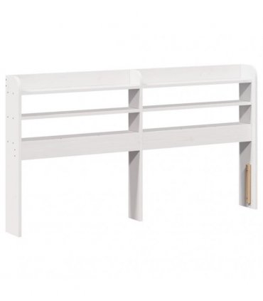 vidaXL Bed Frame with Headboard without Mattress White 150x200 cm