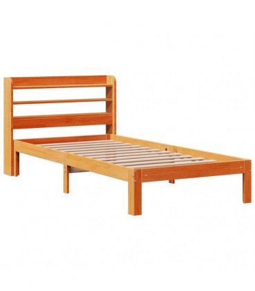 vidaXL Bed Frame without Mattress Wax Brown 100x200 cm Solid Wood Pine