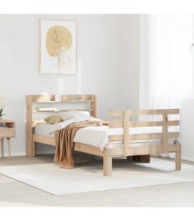 vidaXL Bed Frame with Headboard without Mattress 90x190 cm