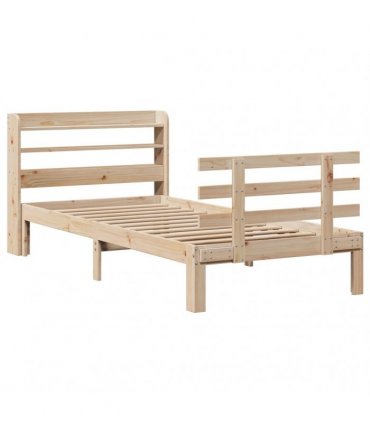 vidaXL Bed Frame with Headboard without Mattress 90x190 cm