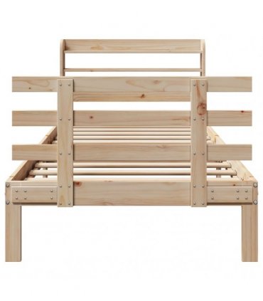vidaXL Bed Frame with Headboard without Mattress 90x190 cm