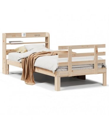 vidaXL Bed Frame with Headboard without Mattress 90x200 cm