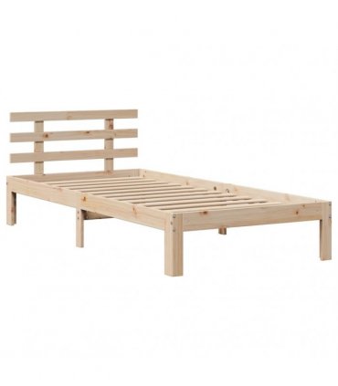 vidaXL Bed Frame with Headboard without Mattress 90x200 cm