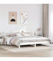 vidaXL Bed Frame without Mattress White 200x200 cm Solid Wood Pine